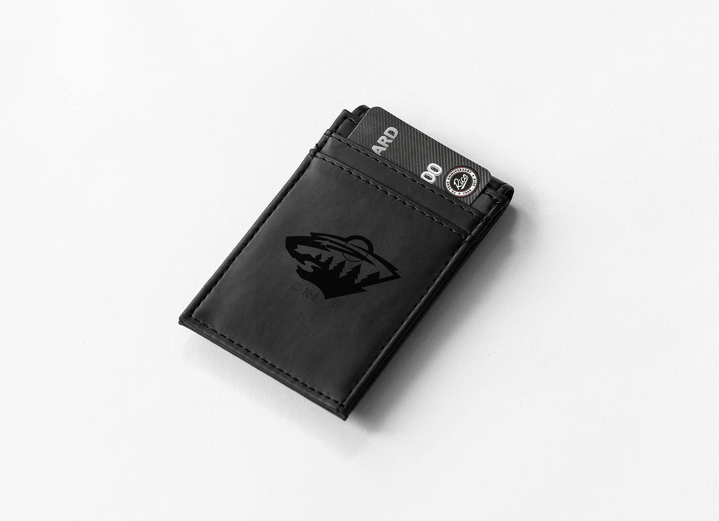 Wild Laser Engraved Black Front Pocket Wallet
