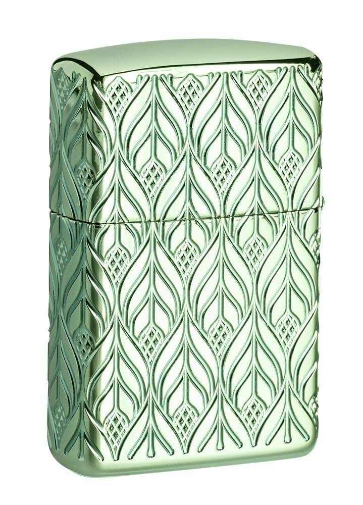 Zippo Armor High Polish Green Elegant Dragon Pocket Lighter