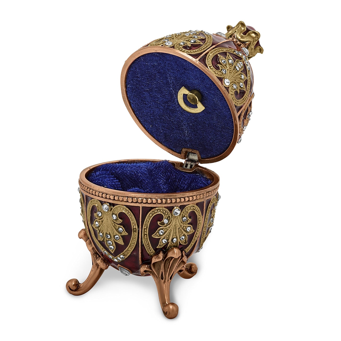 Pewter Fantasy Red Musical Egg