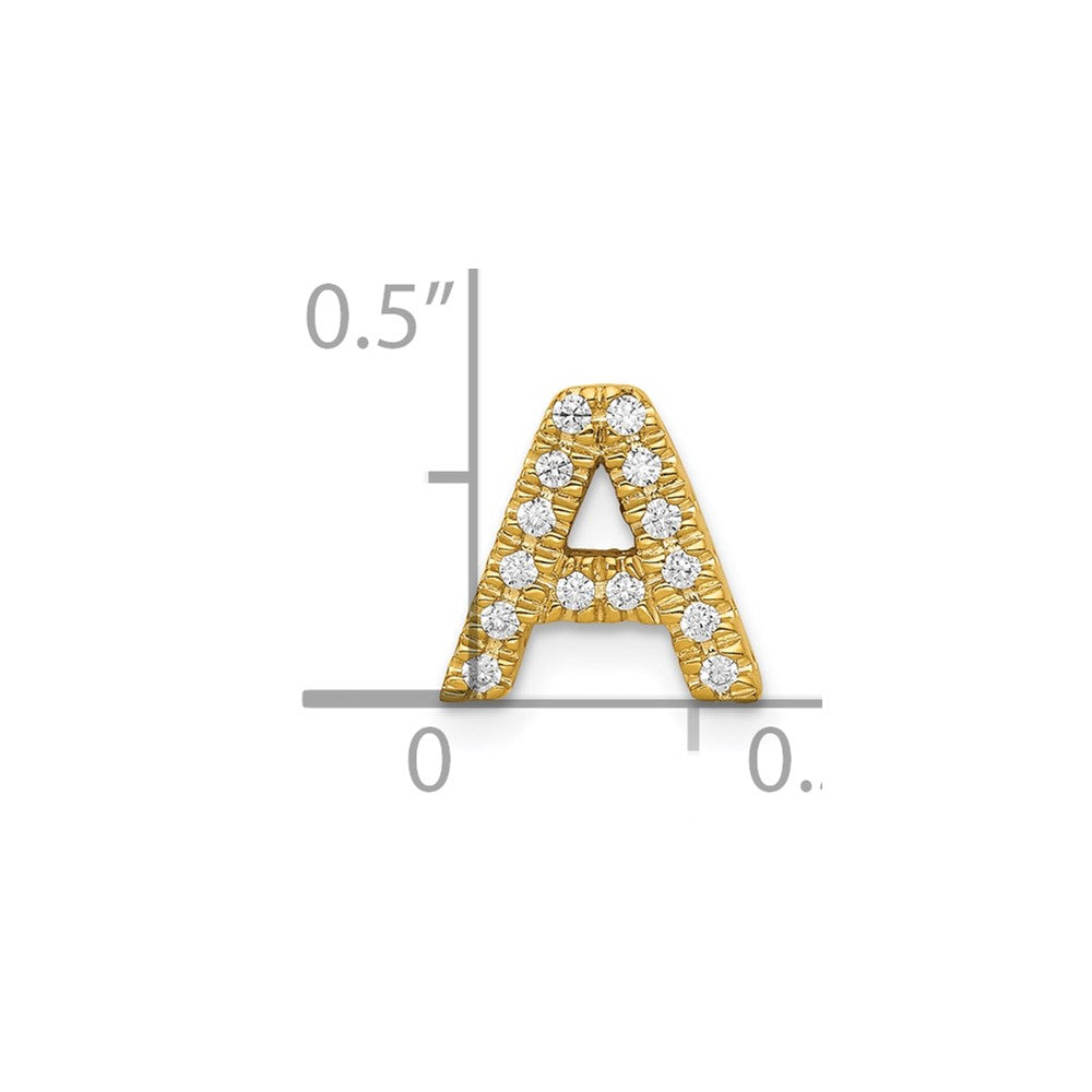 10K  Diamond Letter A Initial Charm