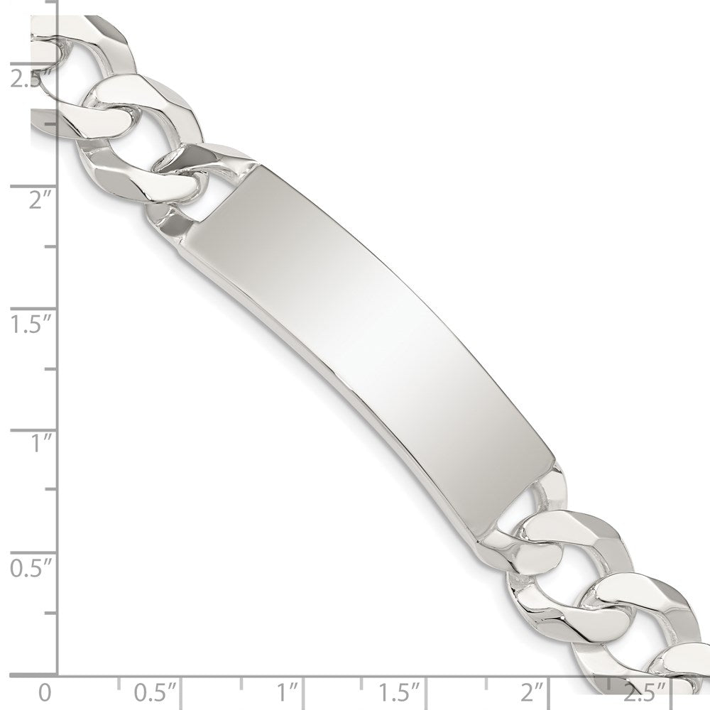 Sterling Silver Curb Link ID Bracelet 7.5 inches