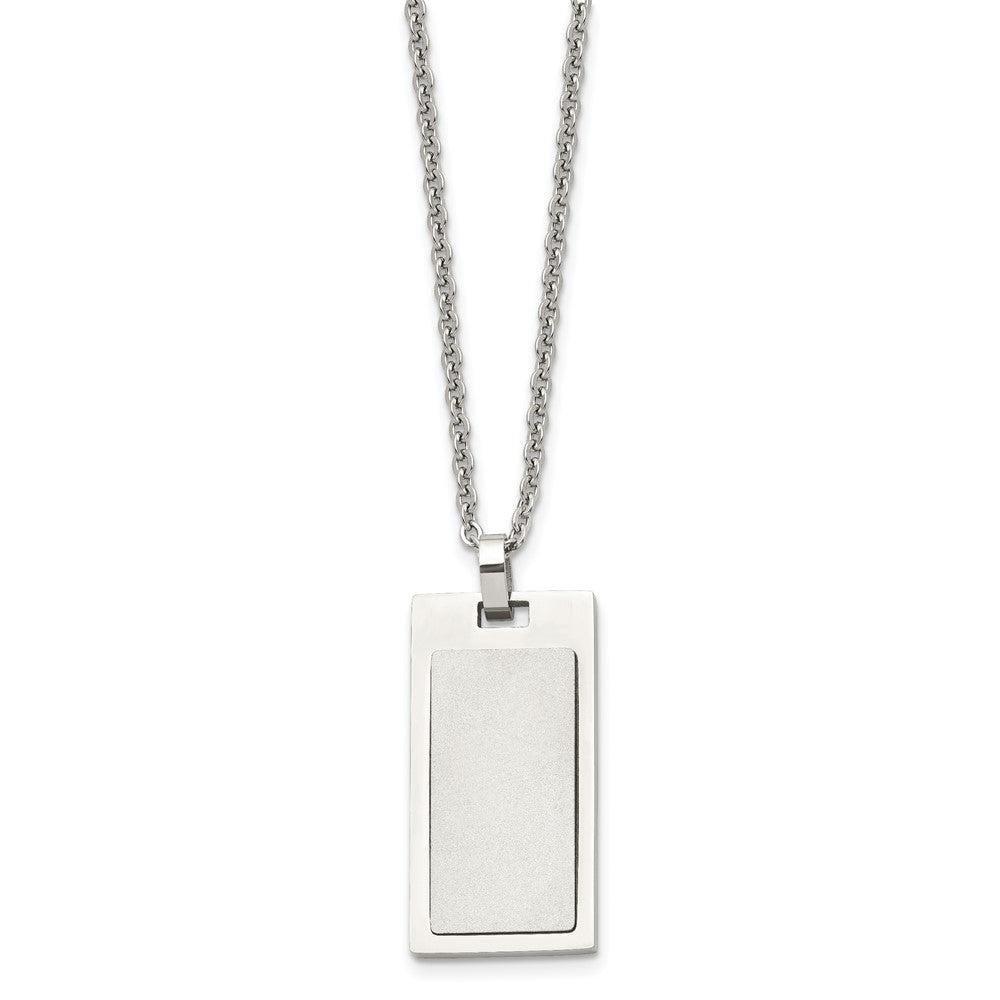 Stainless Steel Brushed and Polished 22in Necklace