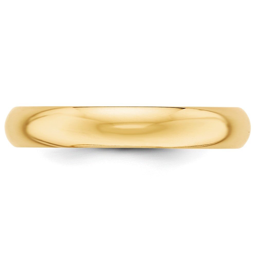 10k Yellow Gold 4mm Half Round Wedding Band Size 11.5