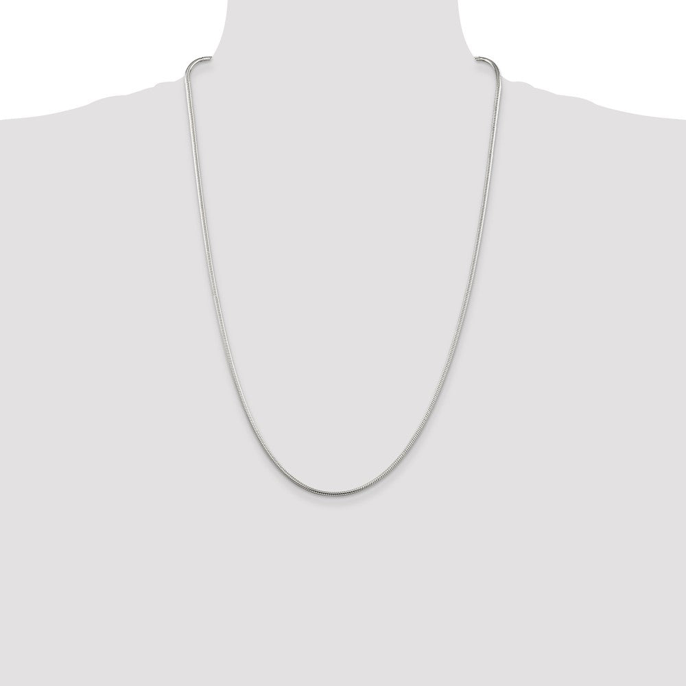 Sterling Silver 2mm Snake Chain 26 Inches