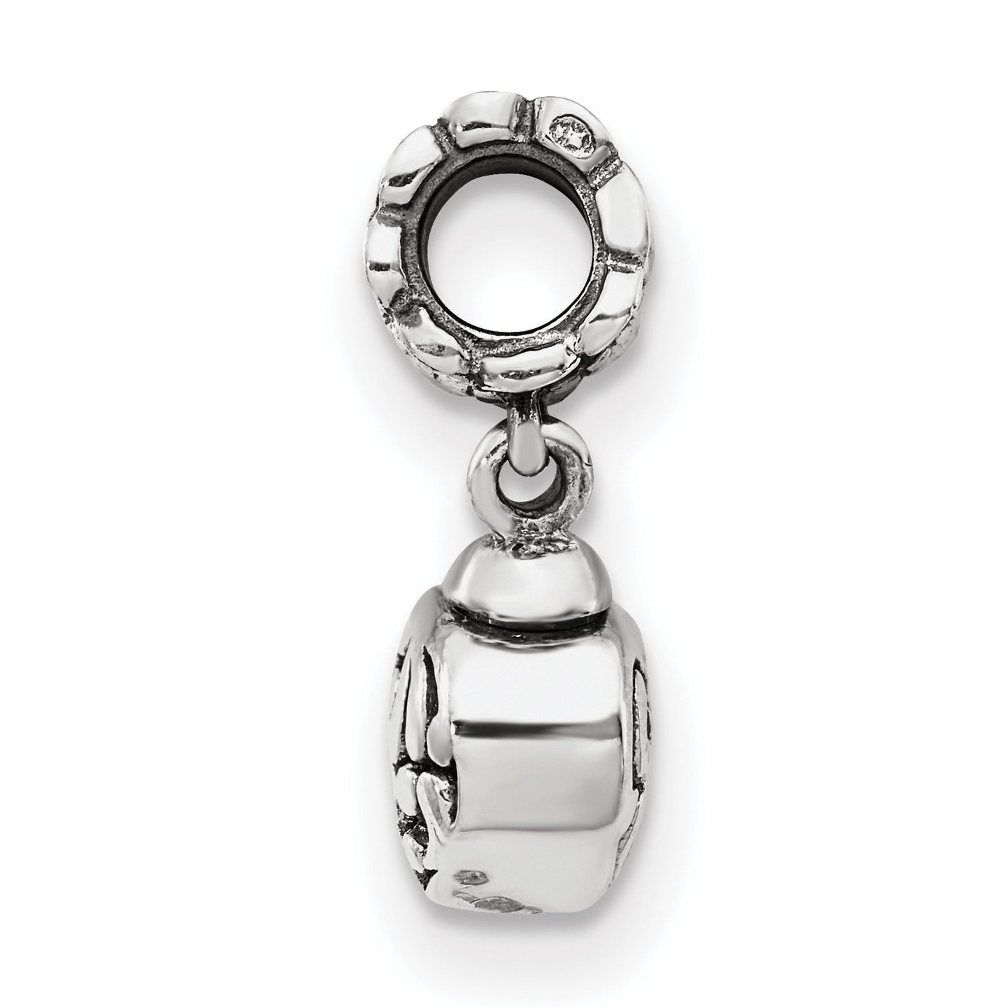 The Black Bow Sterling Silver Heart Ash Holder Bead Charm