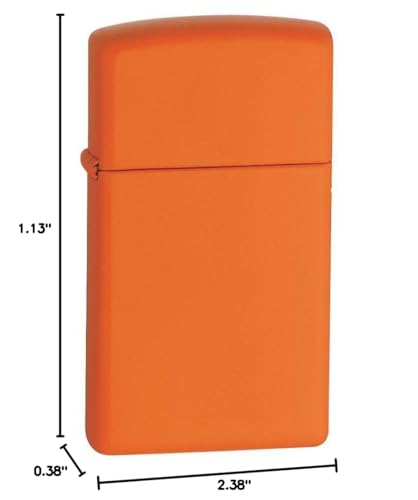 Zippo Slim Orange Matte Pocket Lighter
