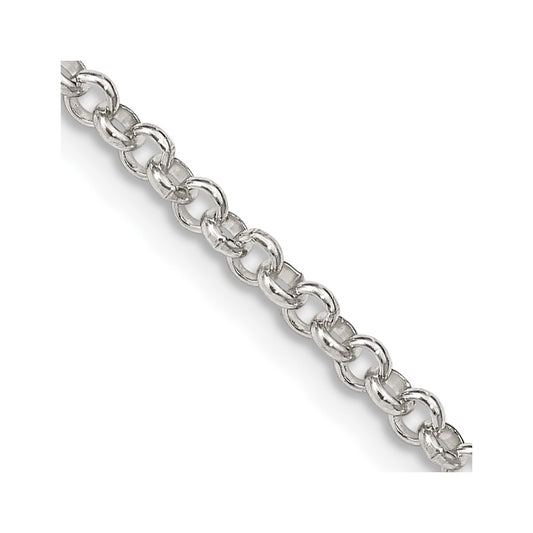 Sterling Silver 2.8mm Rolo Chain 28 Inches