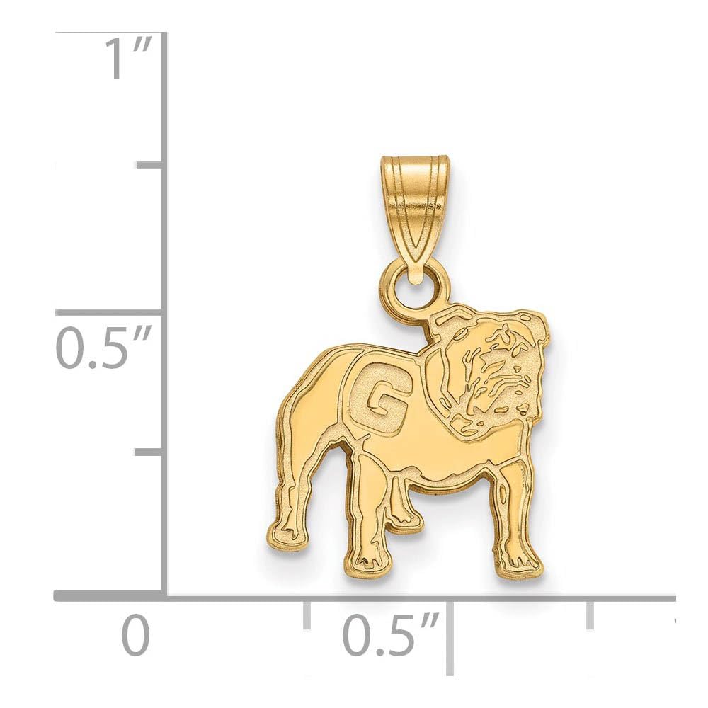 14k Yellow Gold U. of Georgia Small Mascot Logo Pendant