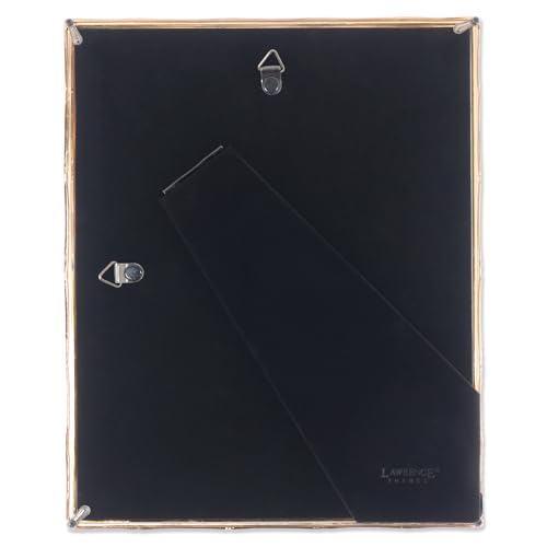 8x10 High Quality Polished Gold Cast Metal Picture Frame - Bamboo Design with Mat for 5x7