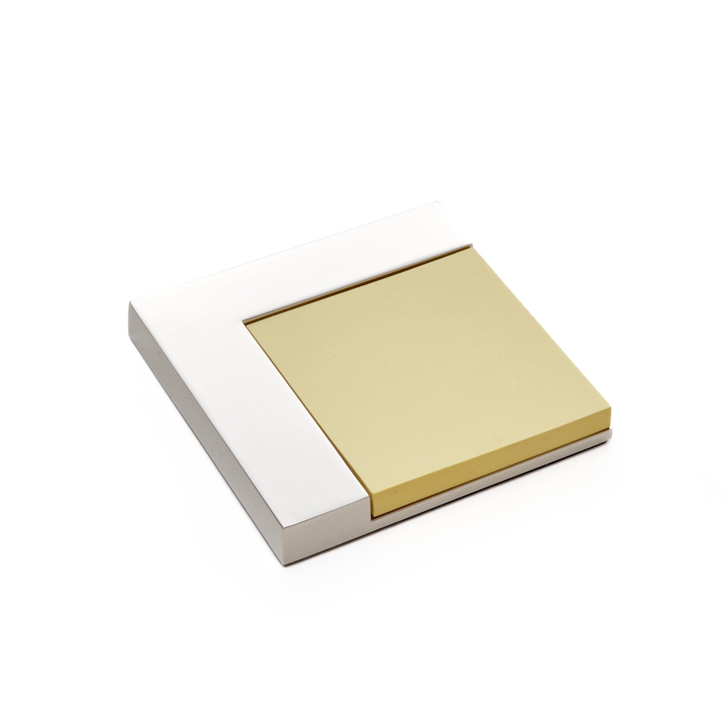 Silver-tone L-Shape Memo Holder with Memo Pad Included Q-GM2160