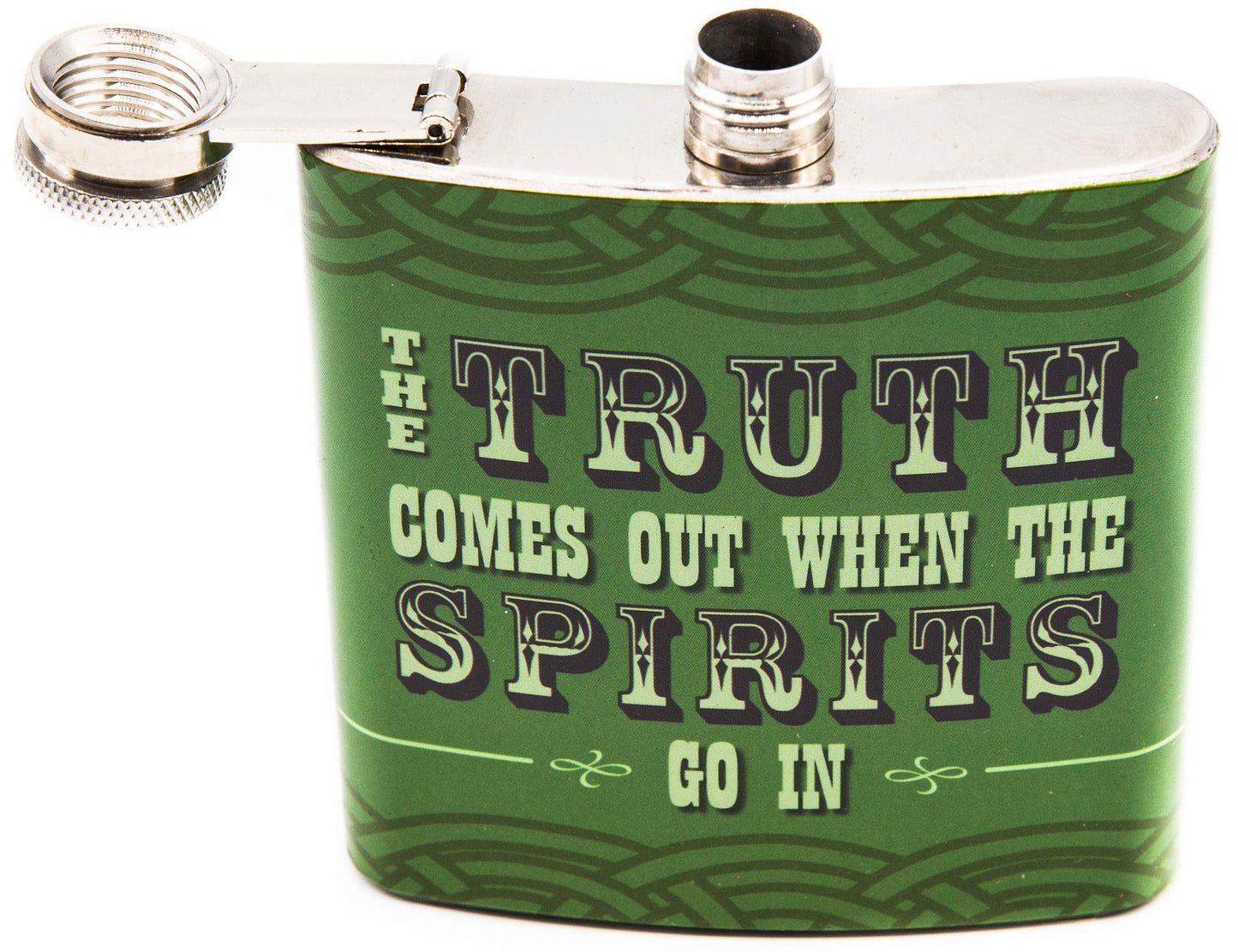 Truth & Spirits - 6 oz Stainless Steel Alcohol Flask Special Celebrations and Occasions