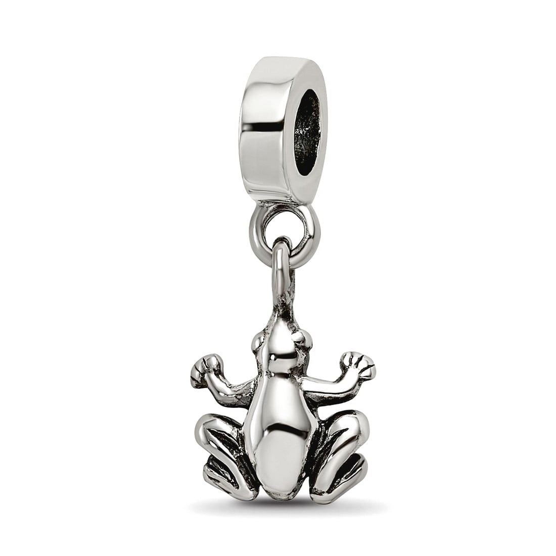 Sterling Silver Reflections Frog Dangle Bead