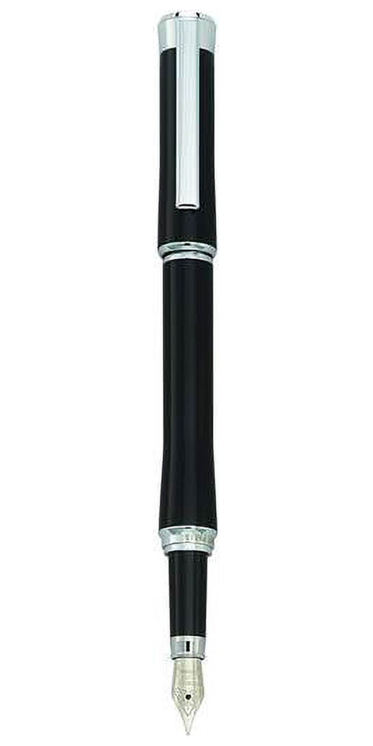 Charles Hubert Polished Black and Silver-tone Fountain Pen QGM9172