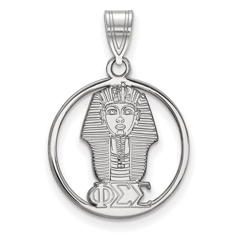 Sterling Silver Phi Sigma Sigma Medium Circle Pendant
