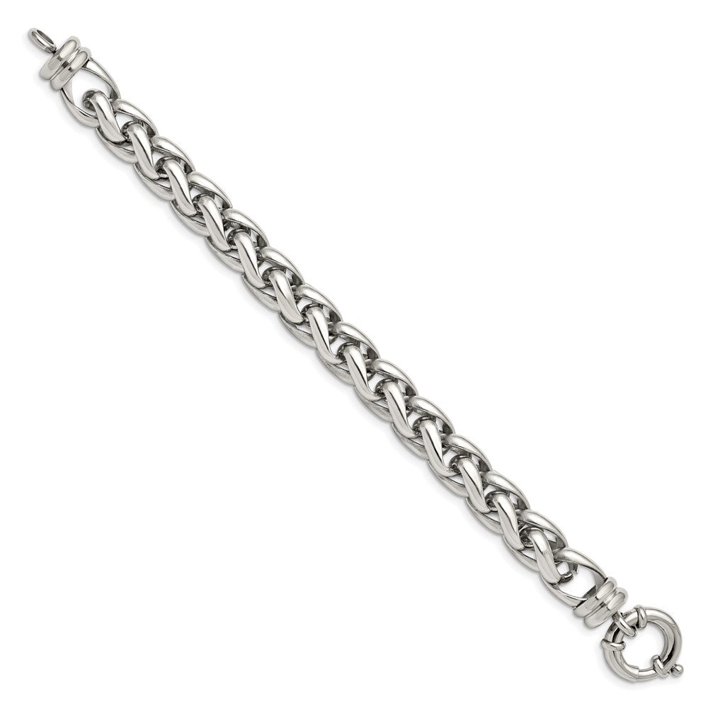 Stainless Steel Polished Fancy Link 8in Bracelet 8 inches