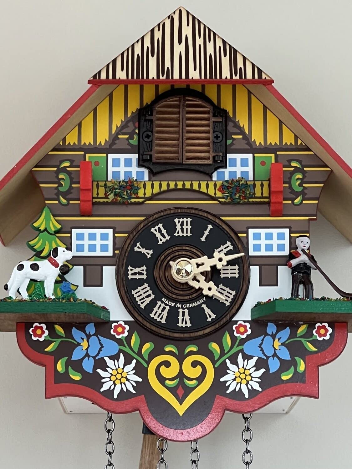 River City Clocks Musical Multi-Colored Quartz Cuckoo Clock
