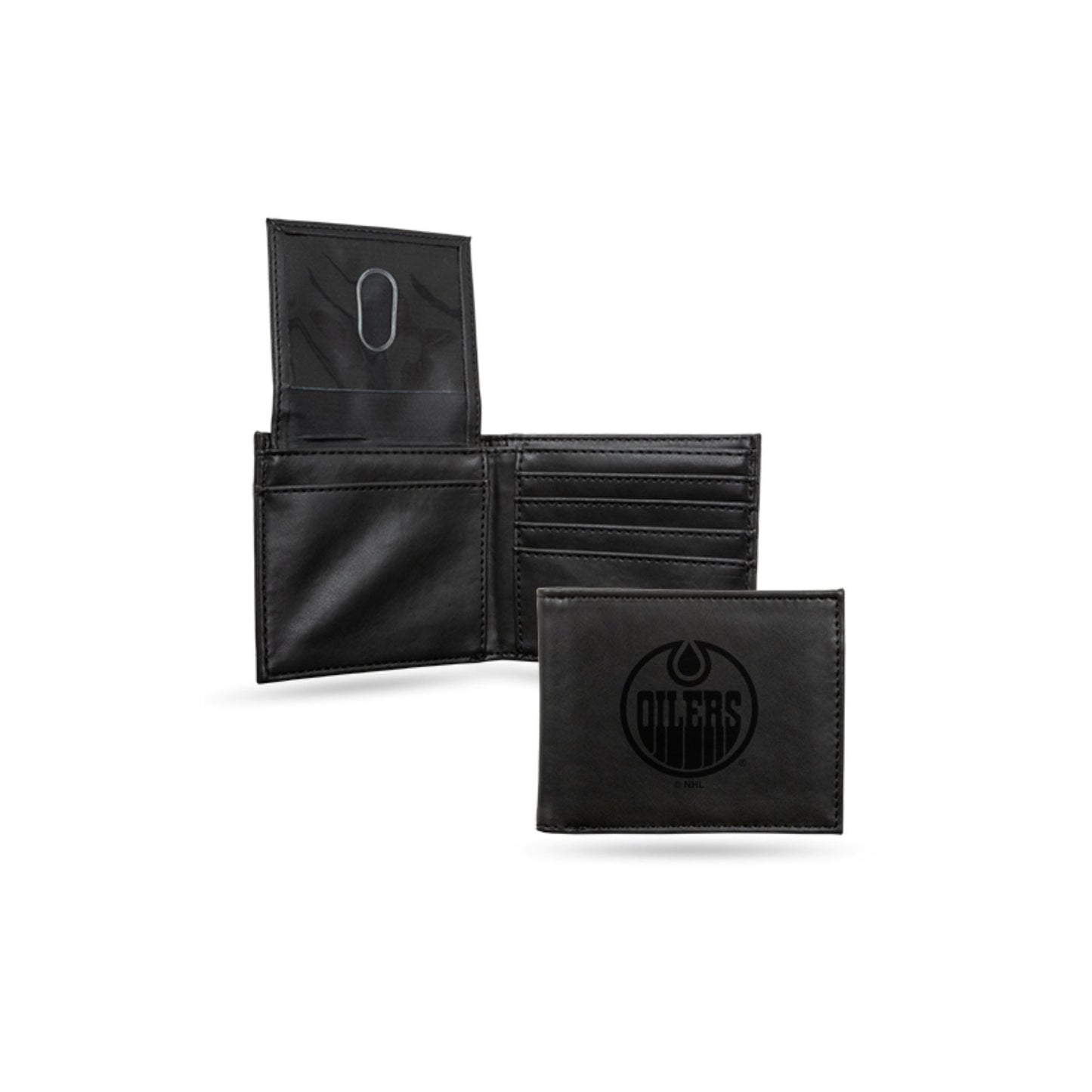 4 Black NHL Edmonton Oilers Billfold Wallet