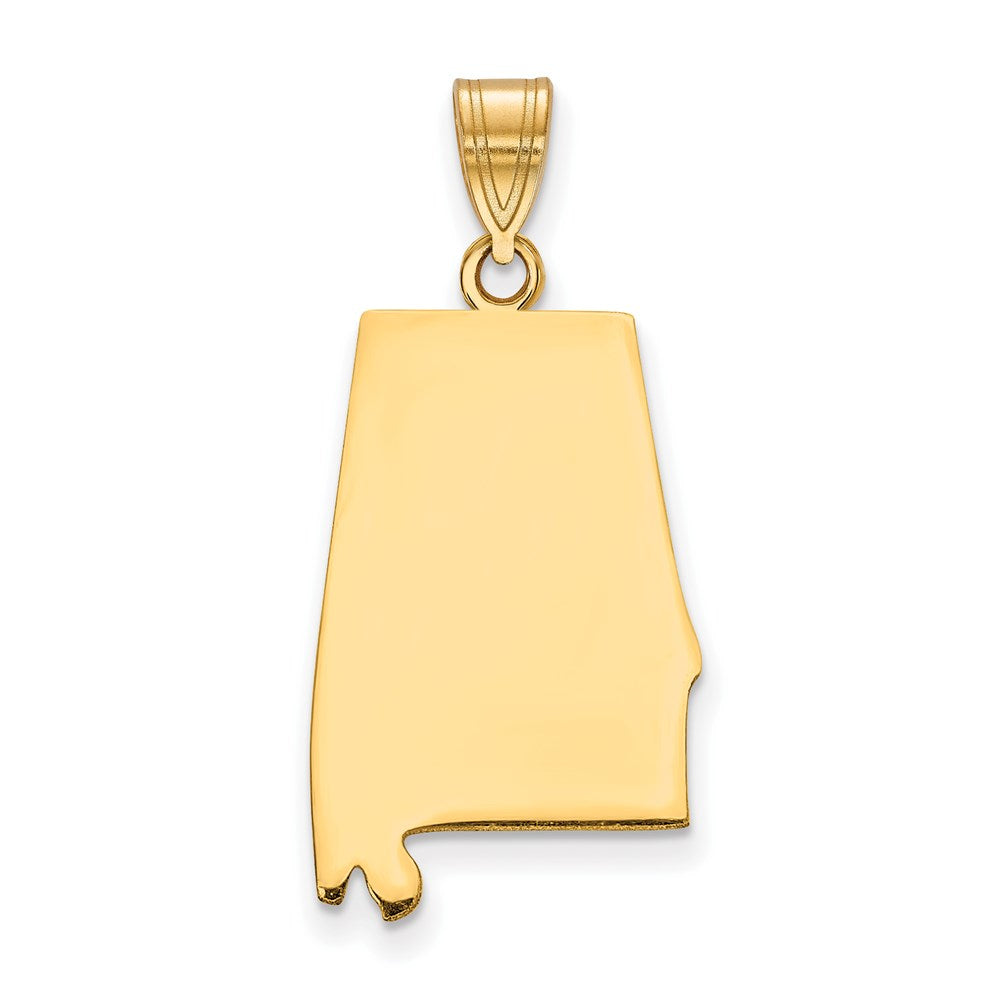 Sterling Silver/Gold-plated Alabama State Pendant