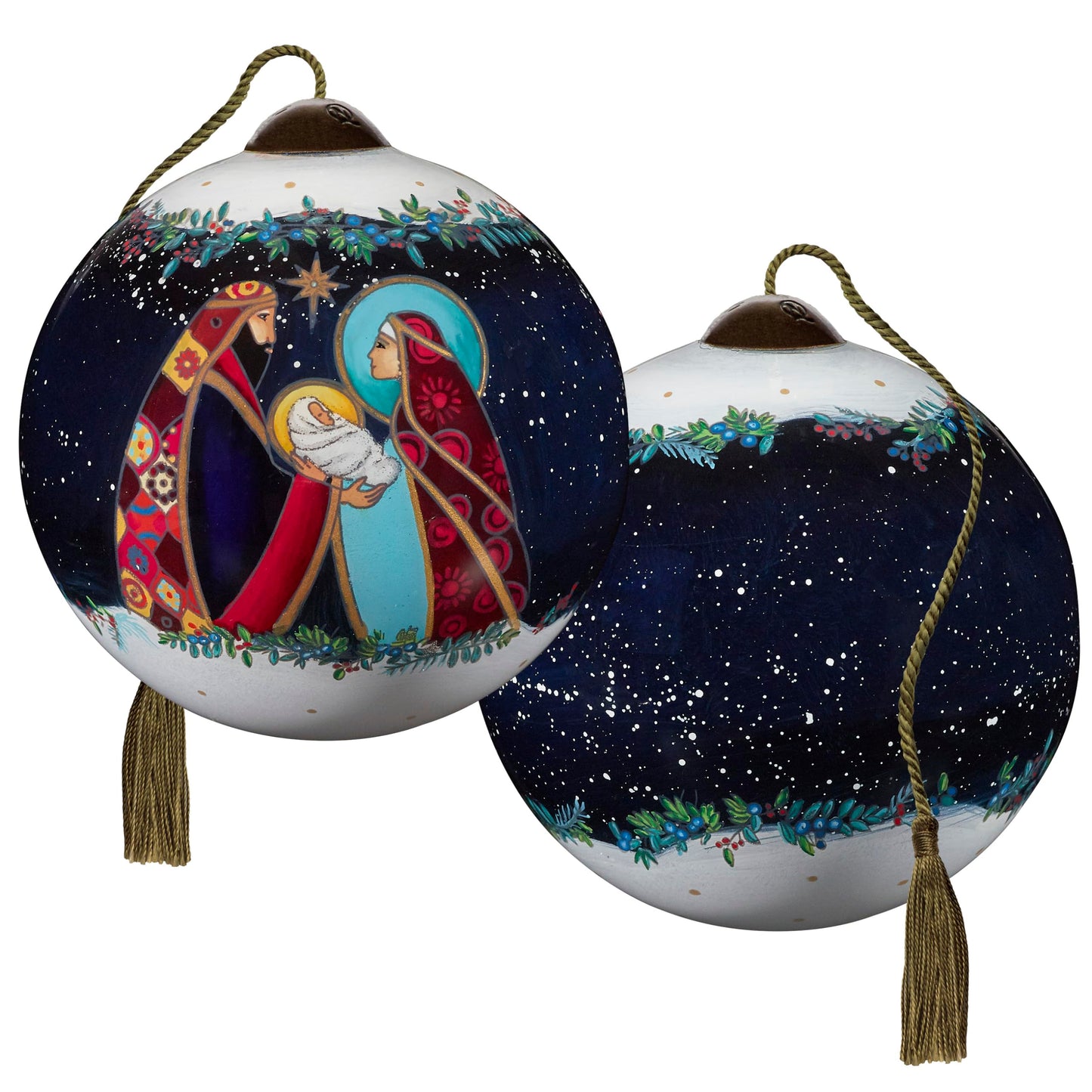 Neqwa Art Let Every Heart Prepare Him Room by ND Art & Design Hand-painted Glass Ornament
