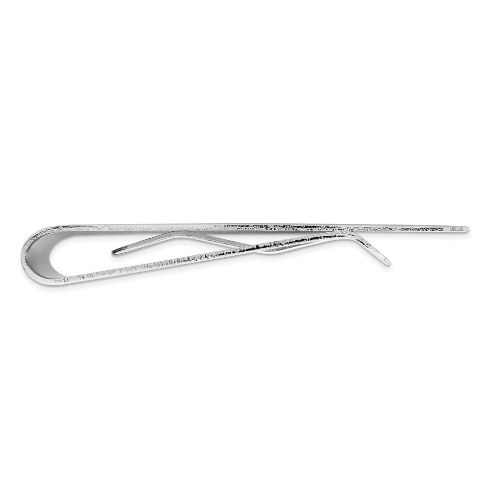 Rhodium-plated Kelly Waters Four Square Engraveable Money Clip
