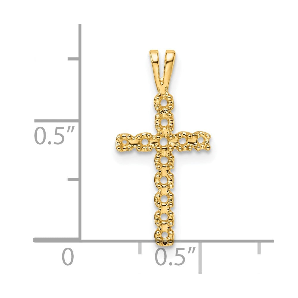 14k Latin Cross Pendant Mounting