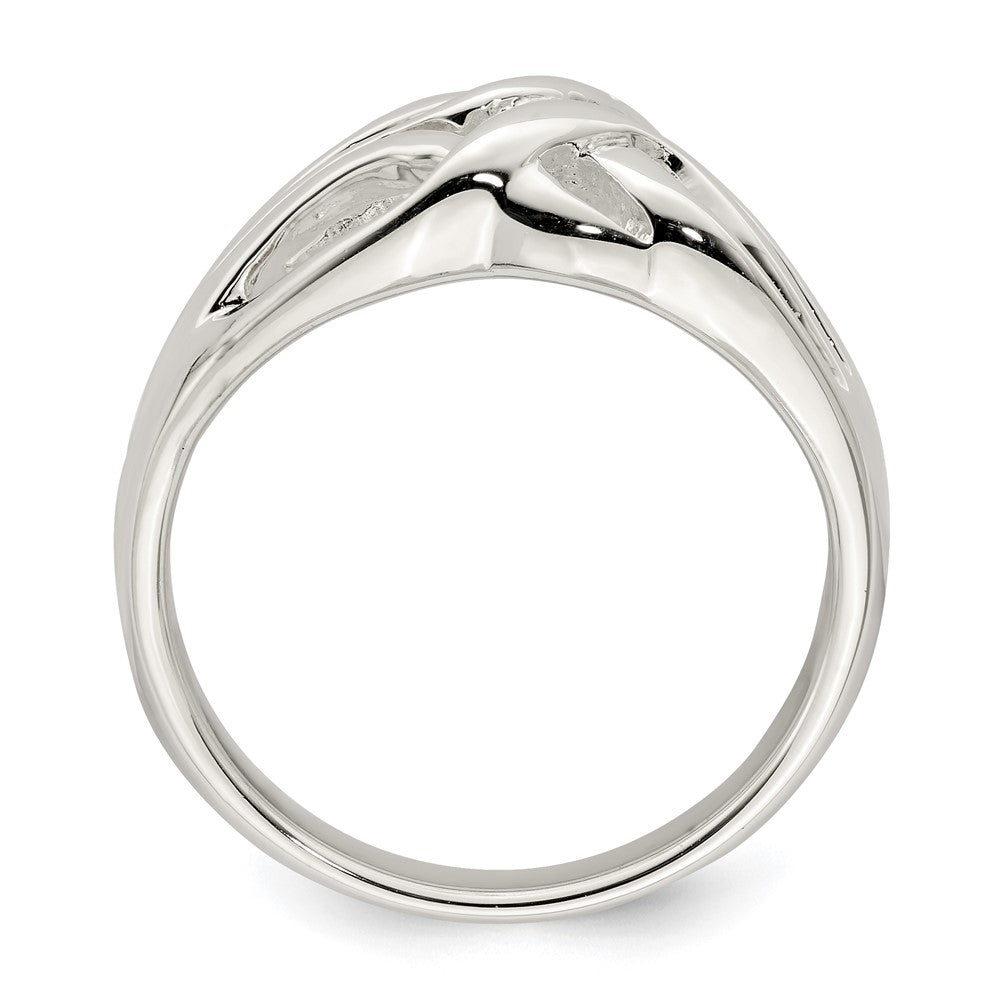 Sterling Silver Polished Woven Ring