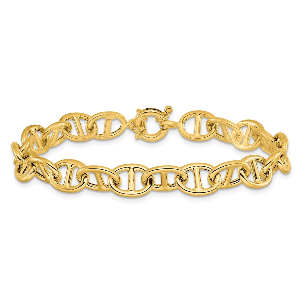 14K Polished Fancy Link Bracelet 7.5  inches