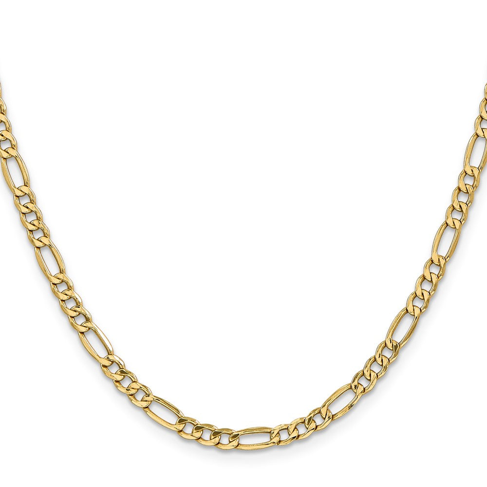 10k 4.4mm Semi-Solid Figaro Chain