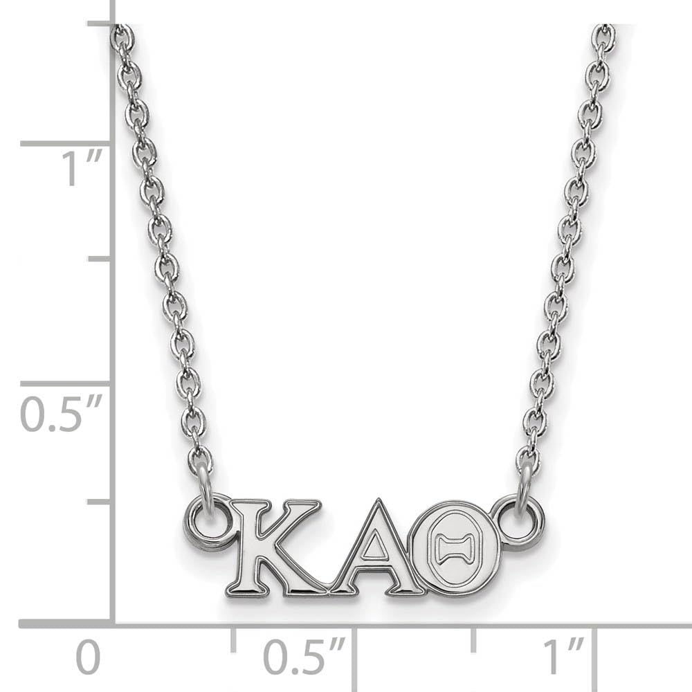 Sterling Silver 18in Official Licensed Greek Sororities Kappa Alpha Theta (???) XS Pendant w/ Necklace