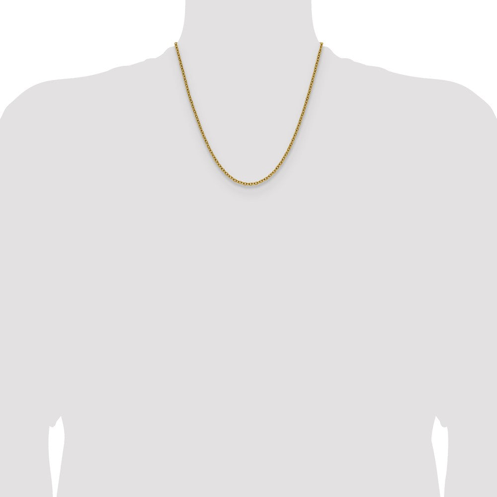 Chisel Stainless Steel Polished Yellow IP-plated 3mm 20 inch Cable Chain
