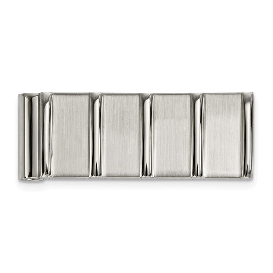 Chisel  Stainless Steel Polished and Brushed Men's Money Clip
