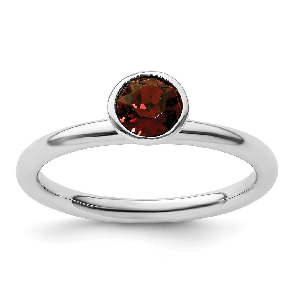 Sterling Silver Stackable Expressions High 5mm June Crystal Ring Size -6