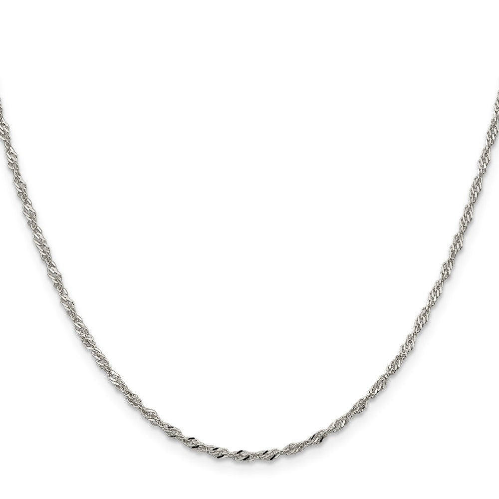Sterling Silver 2mm Singapore Chain 14 Inches