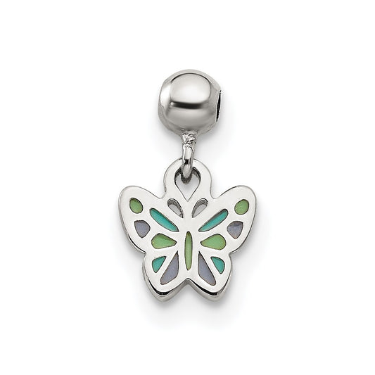 Mio Memento Sterling Silver Enamel Dangle Butterfly Charm