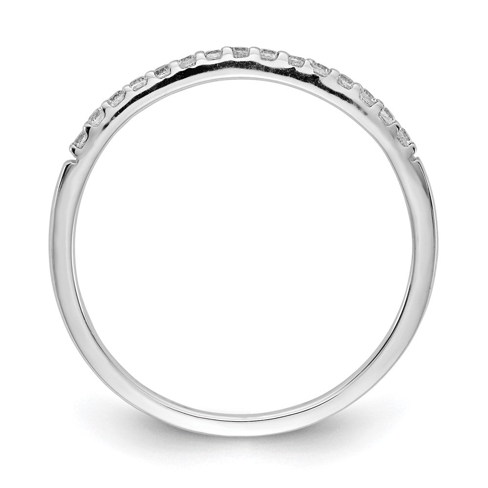 10K White Gold Diamond Band Size 6.75