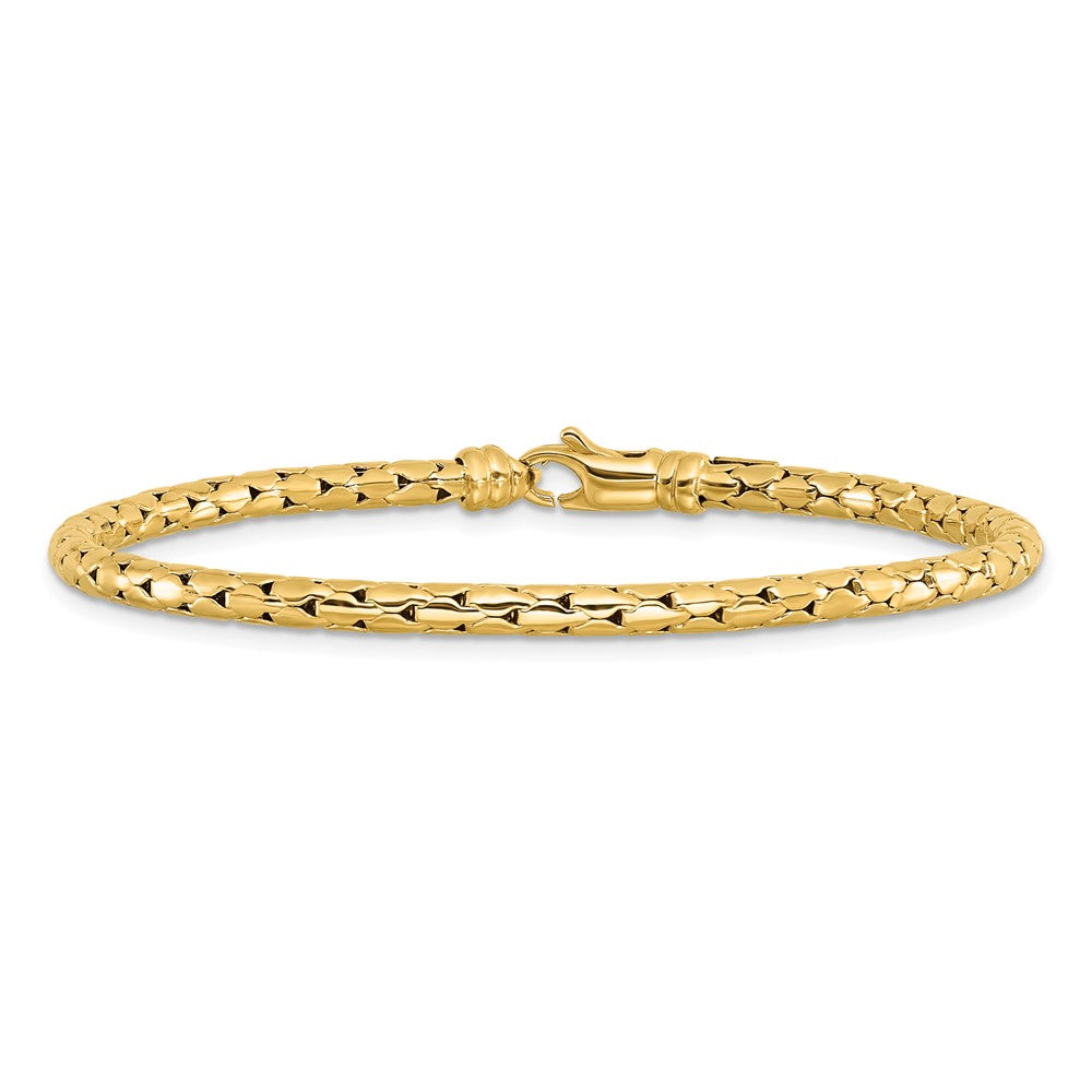 14K Polished Fancy Bracelet 7.5  inches