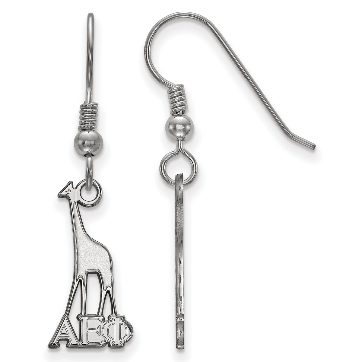 Sterling Silver Official Licensed Greek Sororities Alpha Epsilon Phi Medium Dangle Earrings
