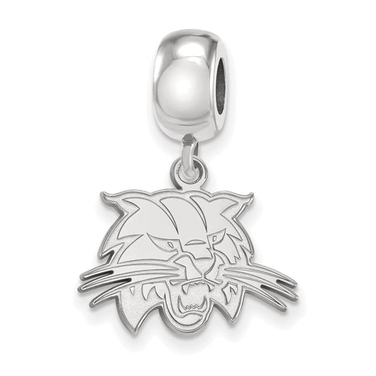 Sterling Silver Rhodium-plated LogoArt Ohio University Bobcat Small Dangle Bead Charm