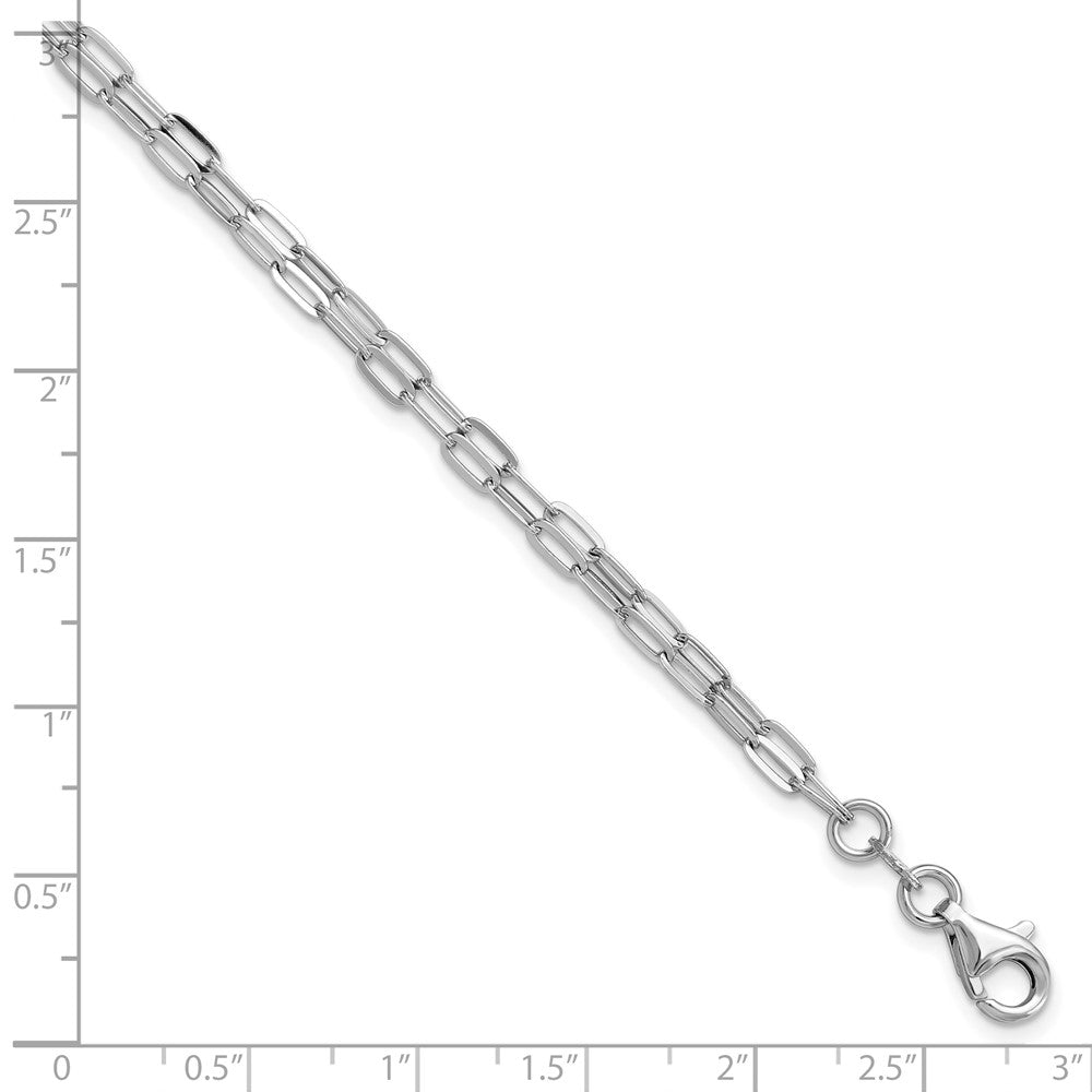Sterling Silver Rhodium-plated Multi-strand w/ 1in Bracelet 8  inches