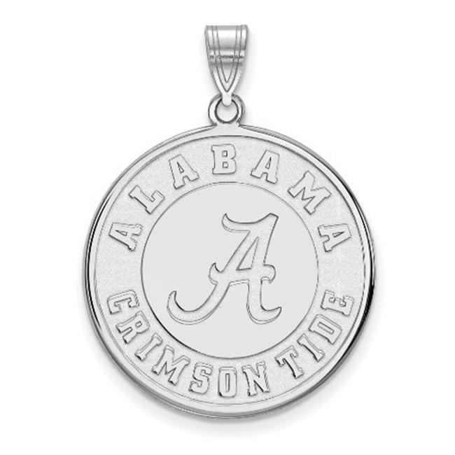 Sterling Silver LogoArt Official Licensed Collegiate University of Alabama (UA) XL Disc Pendant