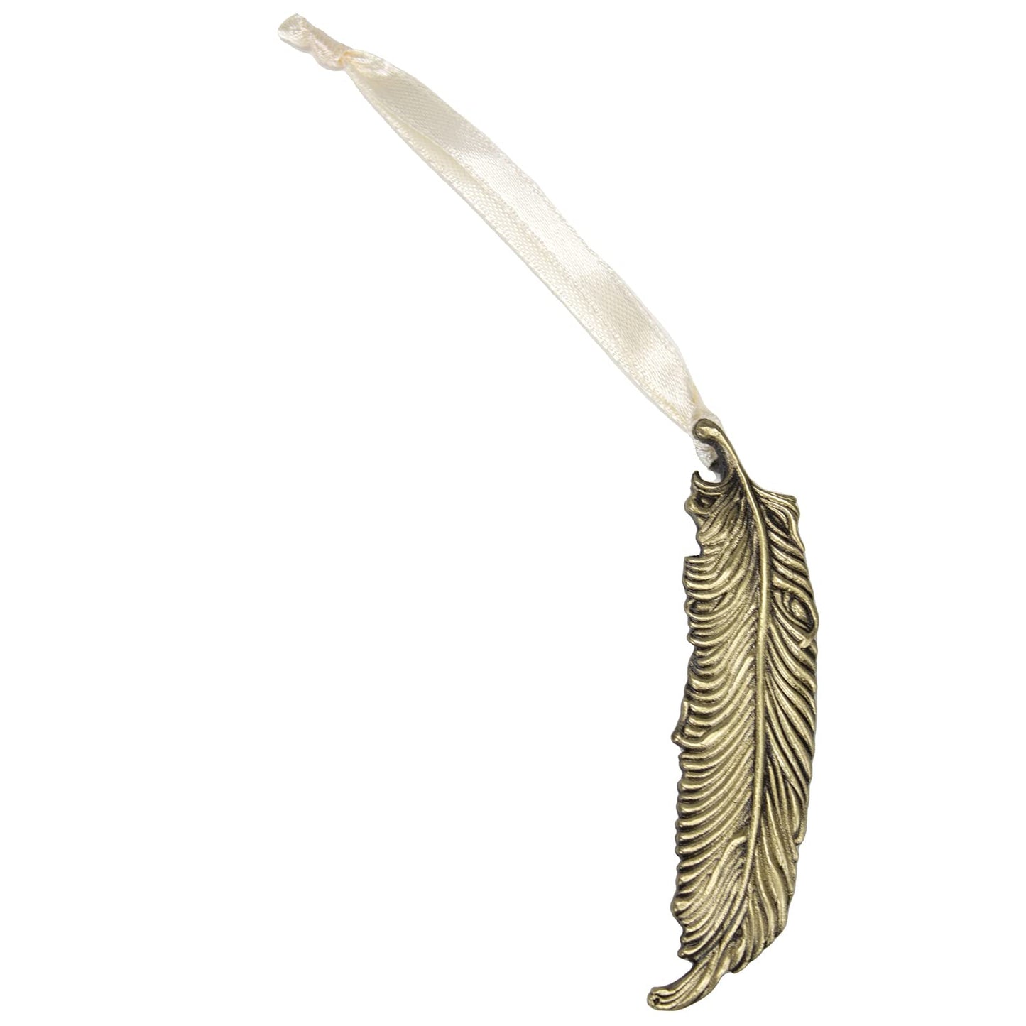 Cathedral Art Abbey & CA Gift Bo Passing Angel Feather Ornament On White Ribbon, 0.5"x3"x0.75", Multi