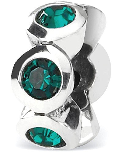 Sterling Silver Reflections May Preciosa Crystal Birthstone Bead