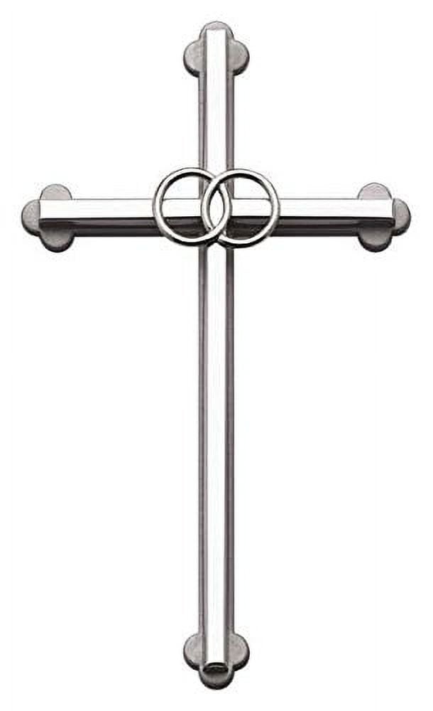 Cathedral Art NC303S Wedding Cross, 8-Inch, Silver