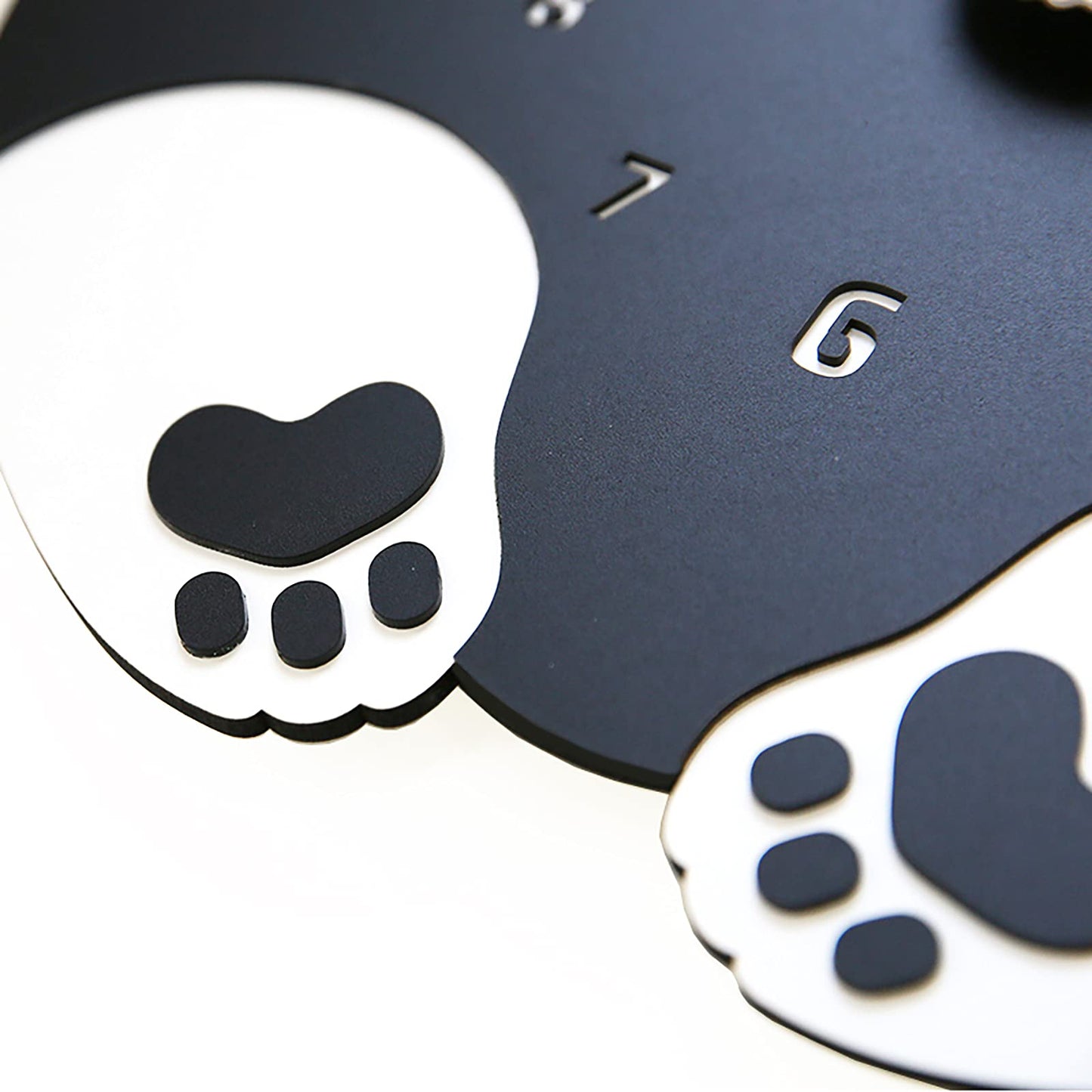 Modern Minimalist Silent Wall Clock Funny Animal Collection (Panda Butt)