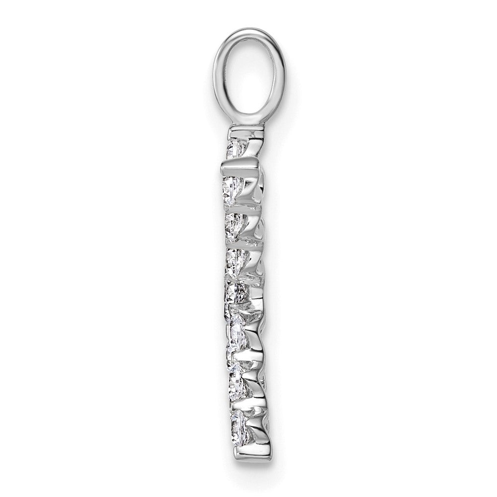 True Origin 14k White Gold 3/8 carat Lab Grown Diamond VS DEF Alphabet K Pendant