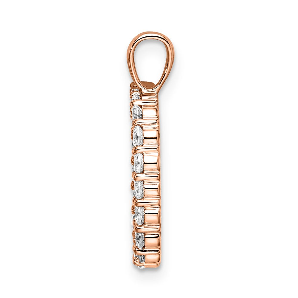 14KR Large Initial D Diamond Pendant