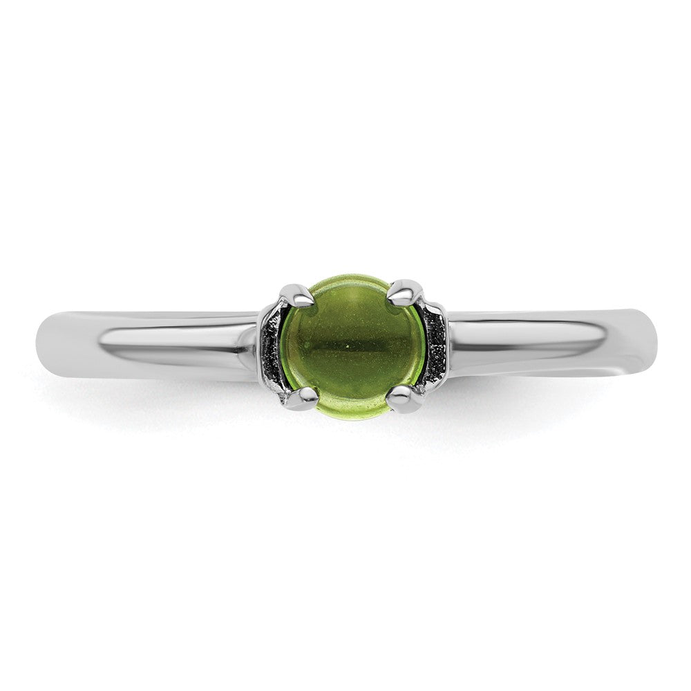 Sterling Silver Stackable Expressions Polished Peridot Ring Size -10