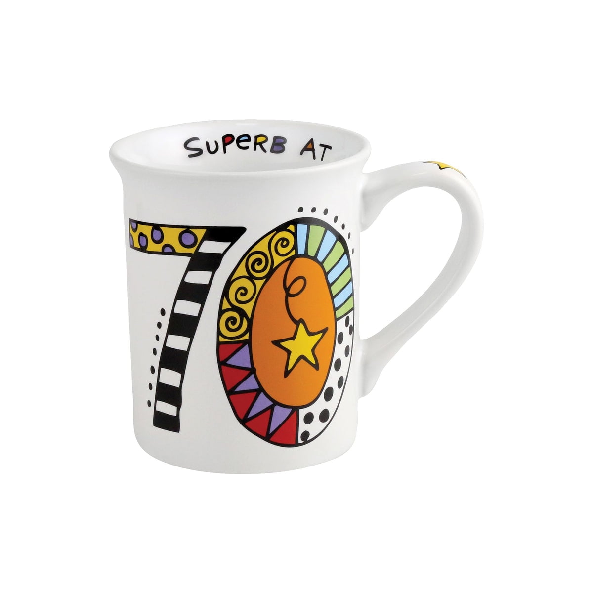 Enesco Cuppa Doodles by Our Name is Mud Cuppa Doodles 70 Mug, 4.53 Inch, Multicolor, 16 oz
