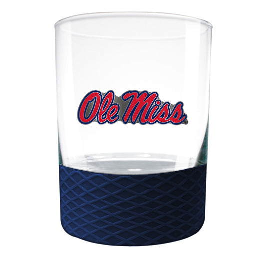 Mississippi 14 Ounce Rocks Glass with Team Color Silicone Base