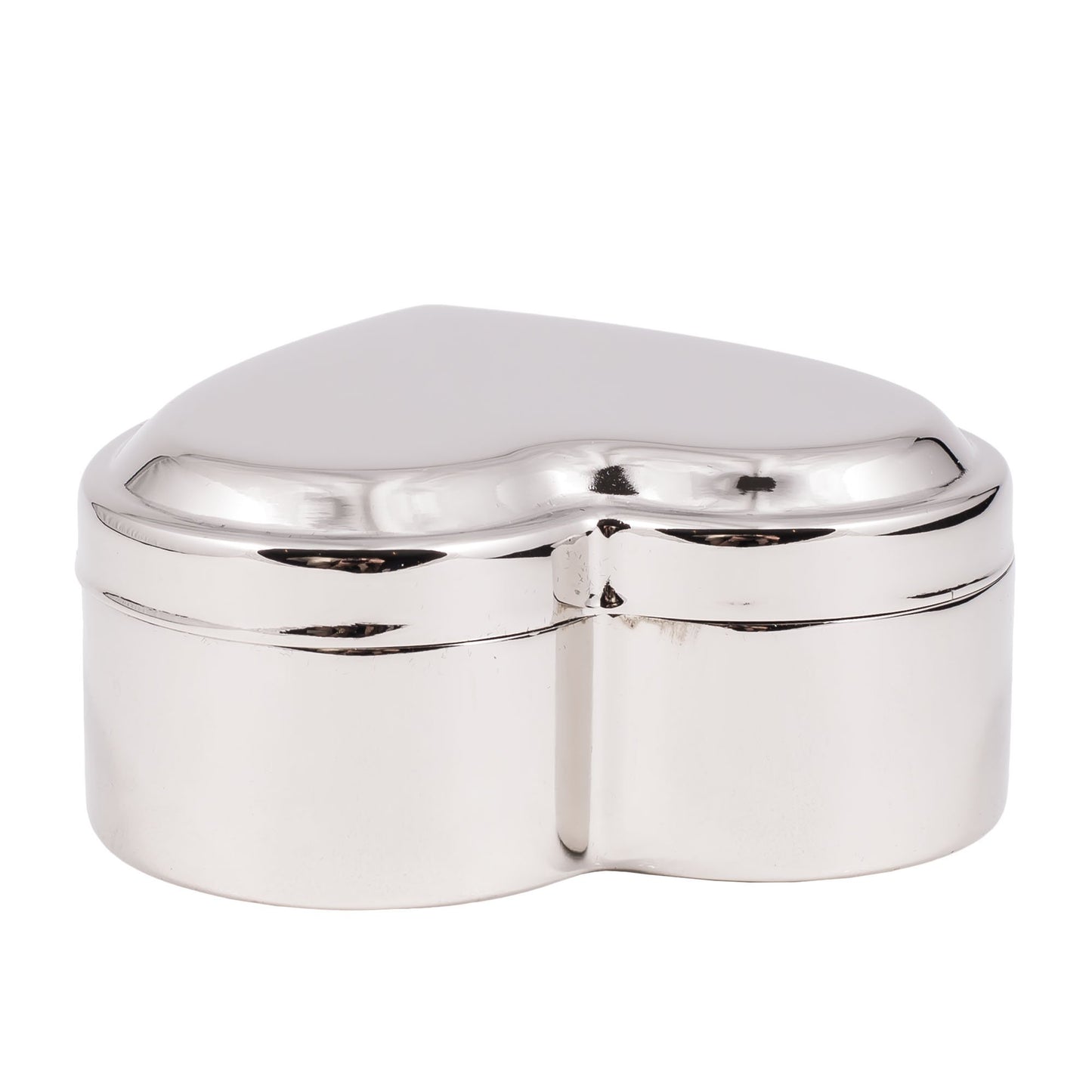 Creative Gifts International 026014 3.5 in. Heart Box Lift Top - Nickel Plated